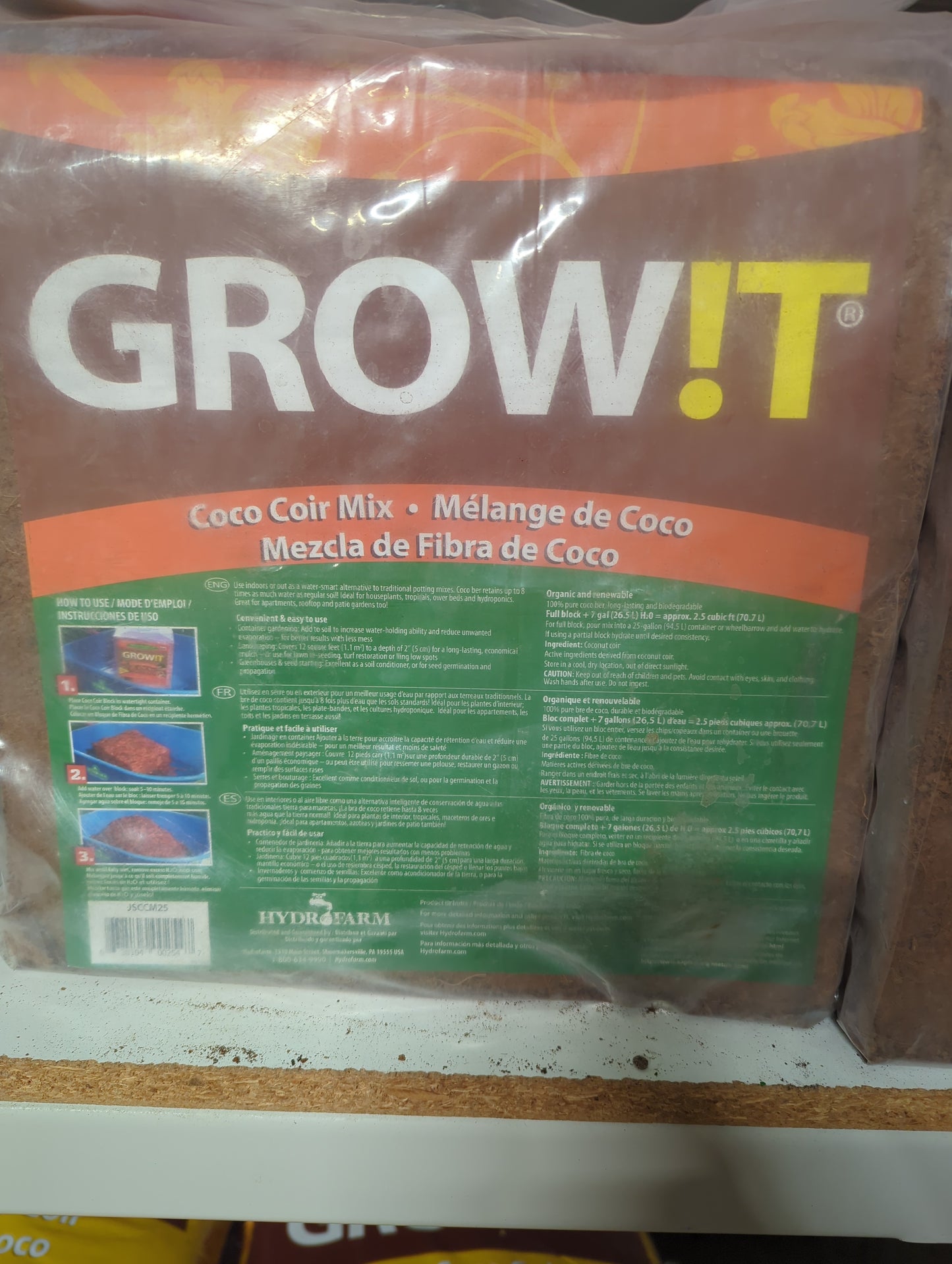 Grow! Organic Coco Planting 5kg Block