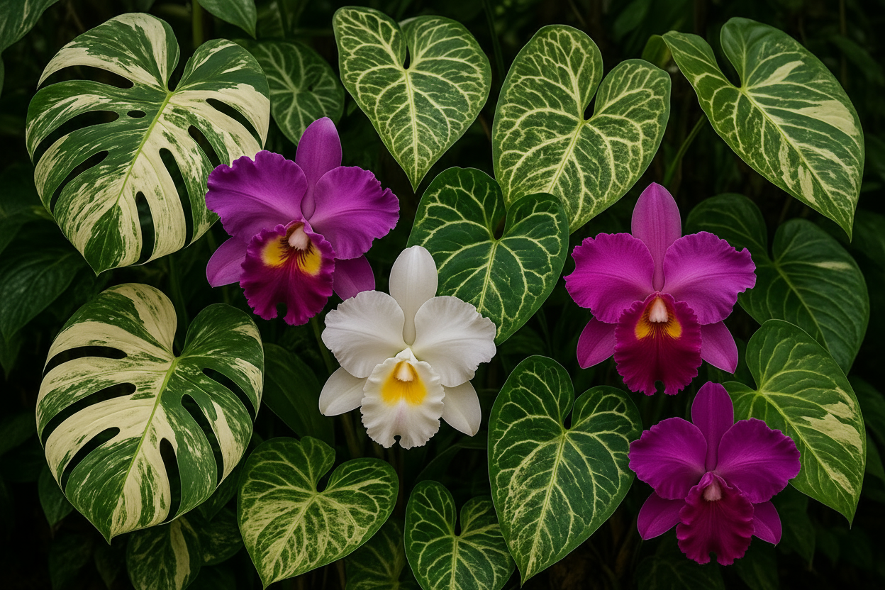 instead of alocasia leaves can it be anthuriums