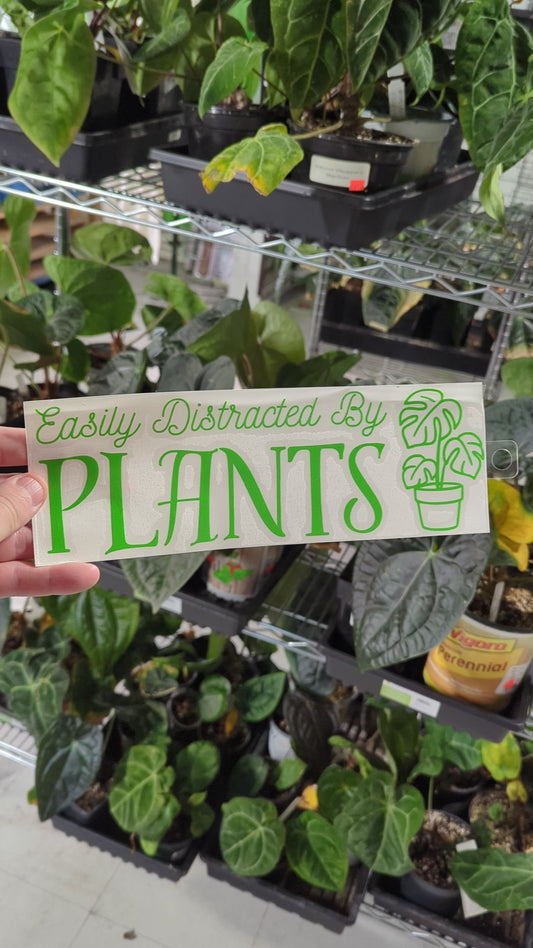 EASILY DISTRACTED BY PLANTS 10X4"