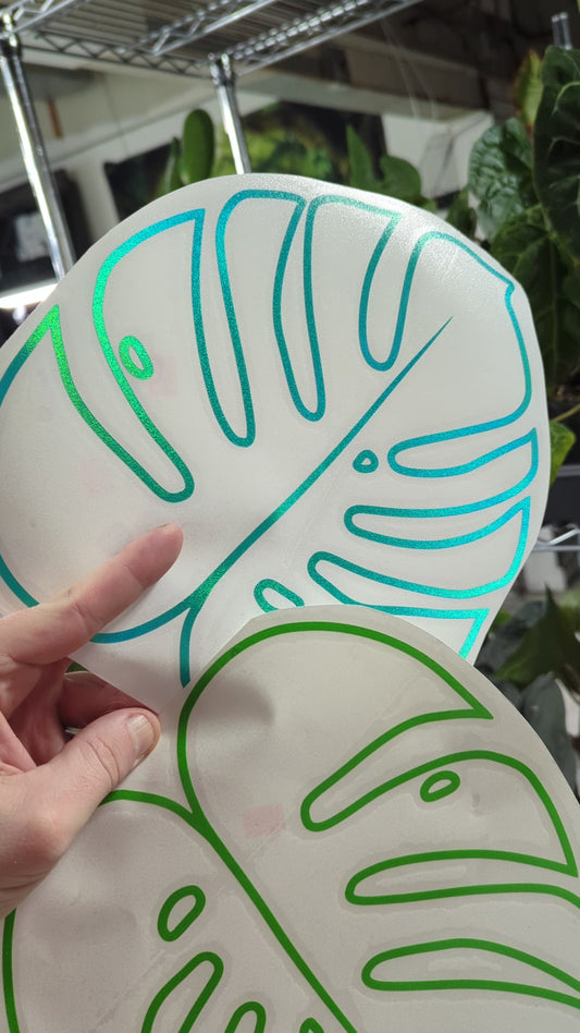 Decal MONSTERA LEAF 10X9"