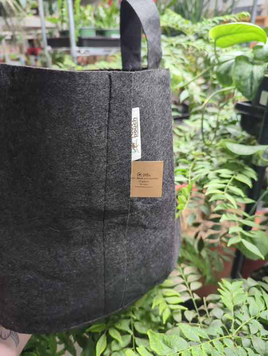 Root Pouch 10Gal Black Fabric Bag With Handles